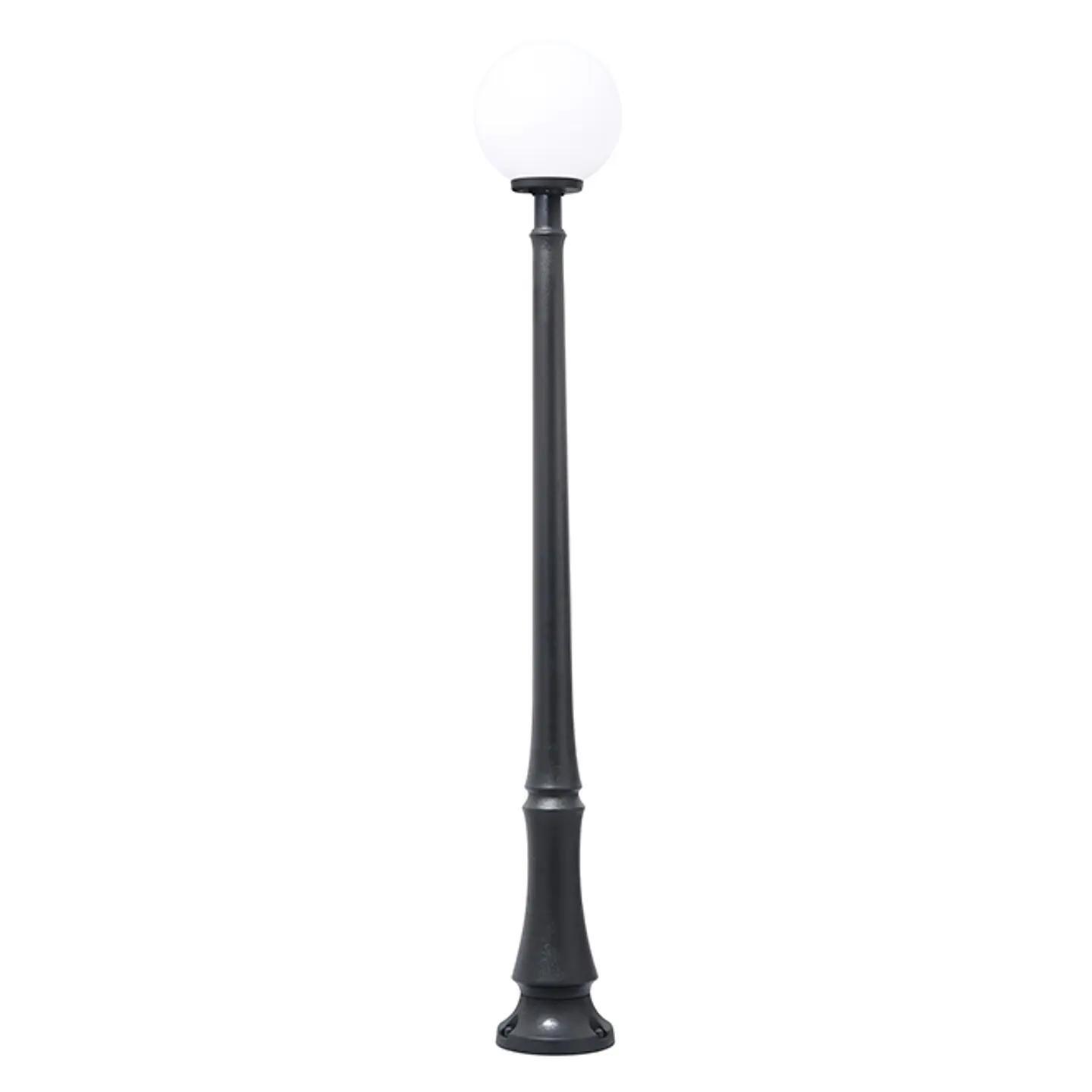 Pilar GLOBE 1xE27 11W botão CCT (3cores) IP55 Alt.203xD.30cm resina preta 1