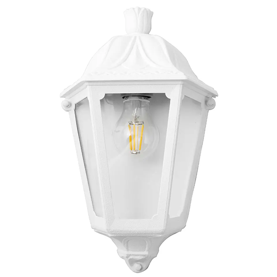 Aplique IESSE 1xE27 IP55 C.22xL.13xAlt.35cm resina branca 1
