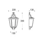 Aplique IESSE 1xE27 IP55 C.22xL.13xAlt.35cm resina branca - Thumbnail 3