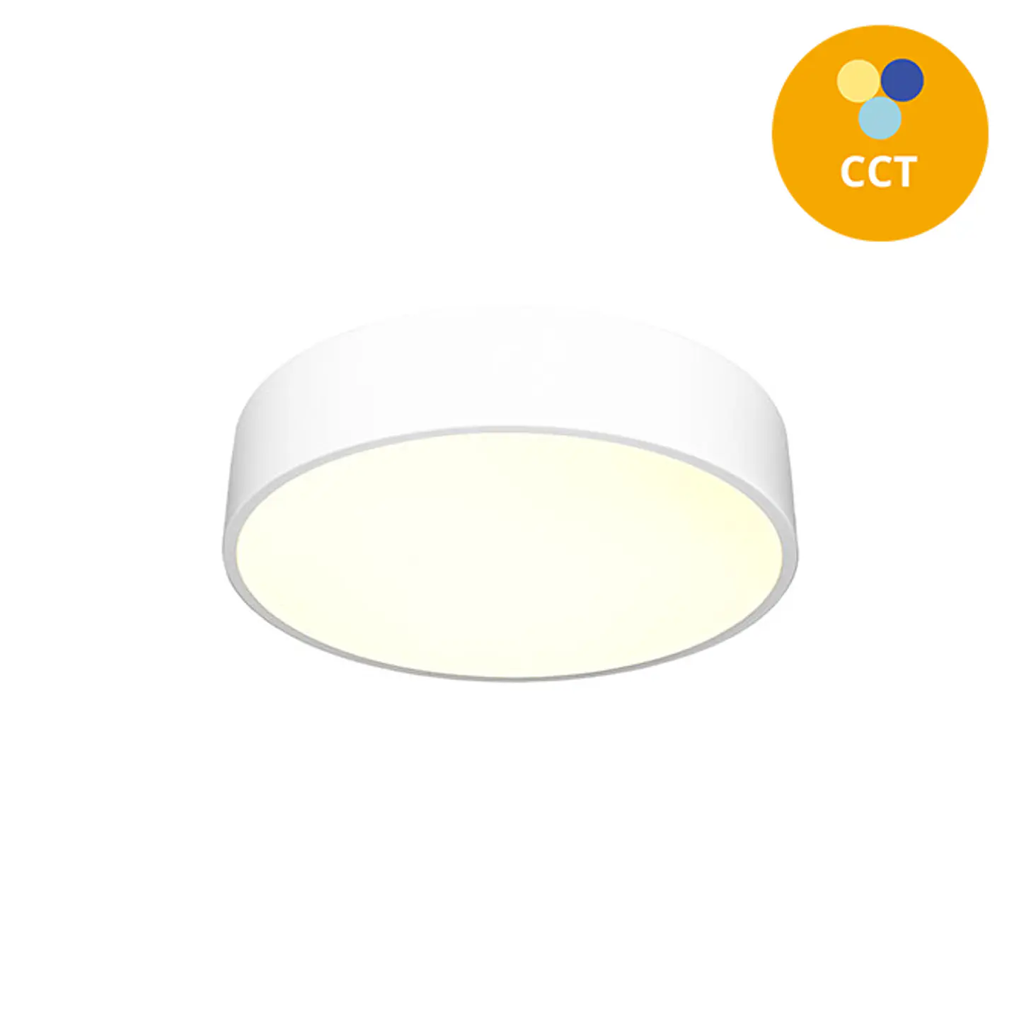 Plafond de superfície BILAC redondo 38W LED CCT 3000/4200/6000K Alt.9xD.40cm branco 1