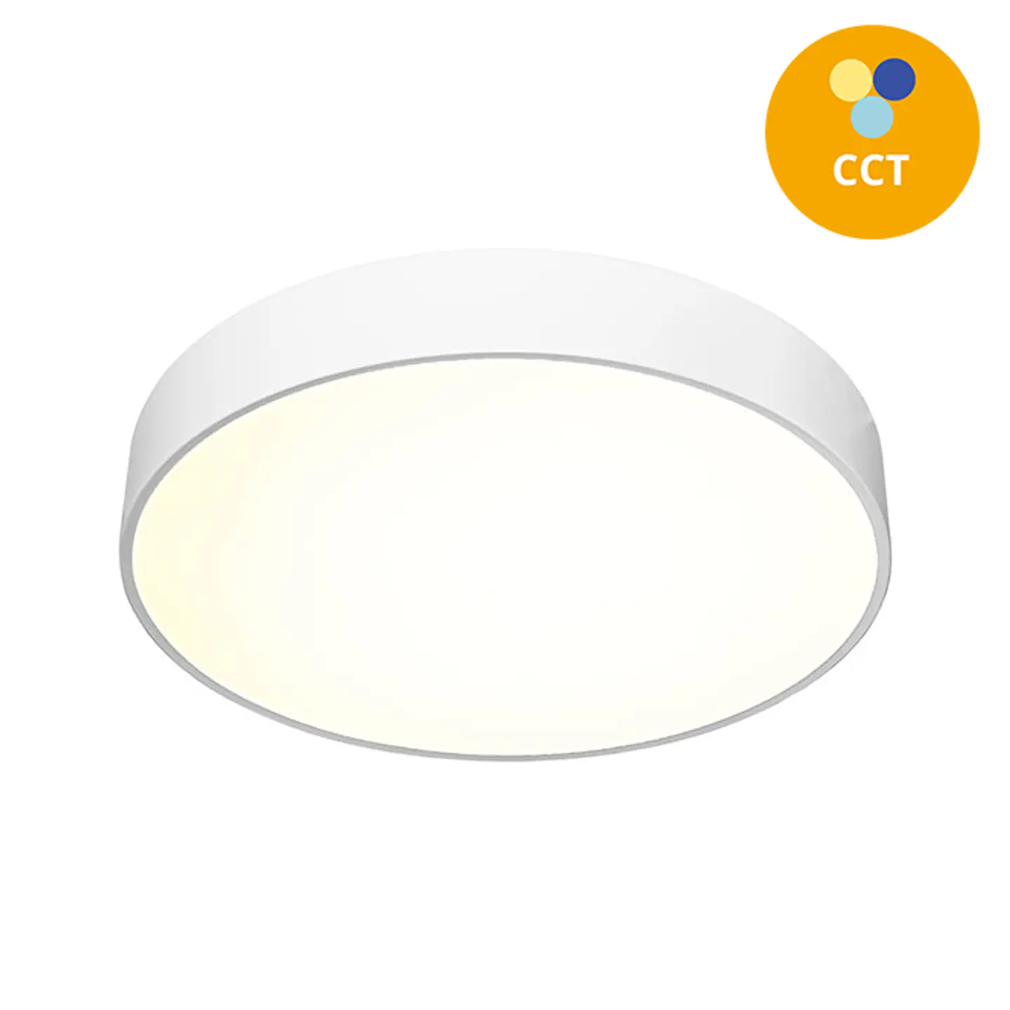 Plafond de superfície BILAC redondo 62W LED CCT 3000/4200/6000K Alt.9xD.60cm branco 1