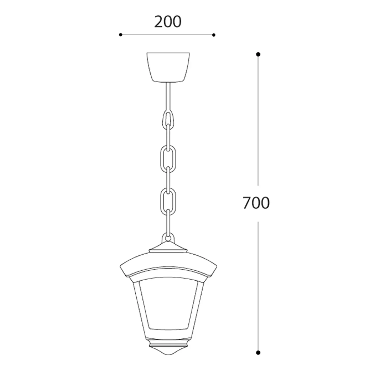 Suspensão ROBY 1xE27 IP55 C.20xL.20xAlt.70cm resina 3