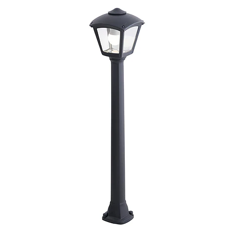 Pilar ROBY 1xE27 8,5W botão CCT (3cores) IP55 C.20xL.20xAlt.94,5cm resina