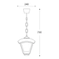Suspensão DARIO 1xE27 IP55 C.24xL.24xAlt.73cm resina - Thumbnail 3