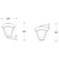 Aplique DARIO 1xE27 IP55 C.24xL.28xAlt.30,5cm resina - Thumbnail 3