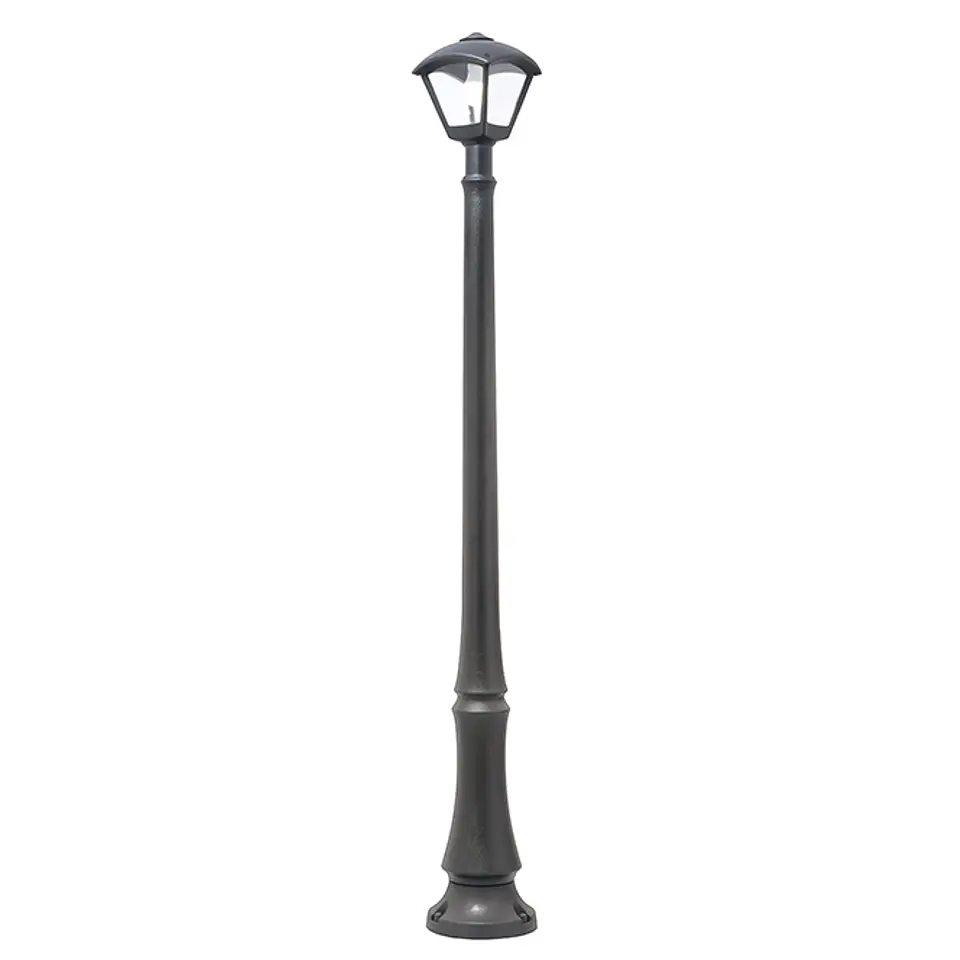 Pilar DARIO 1xE27 8,5W botão CCT (3cores) IP55 C.24xL.24xAlt.195cm resina 1