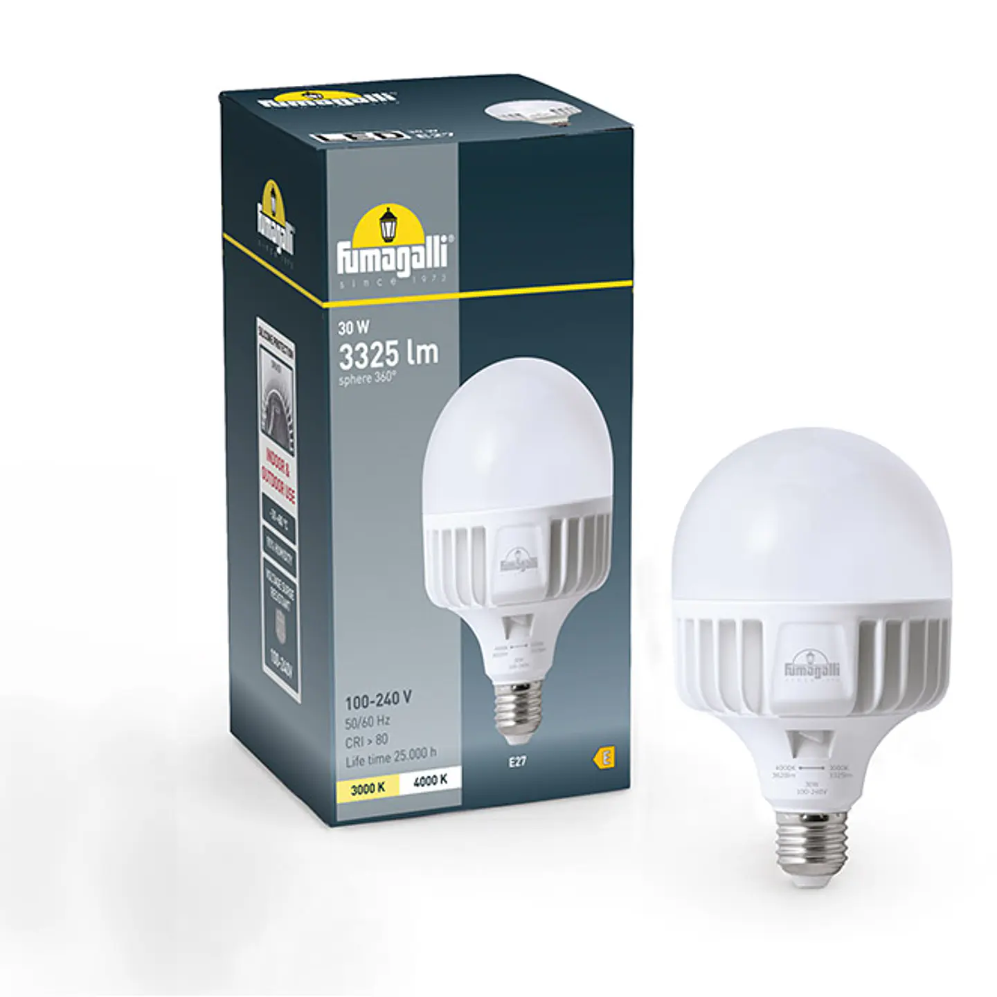 Lâmpada E27 (grosso) LED-CCT 30W CCT (3000/4000K) 1