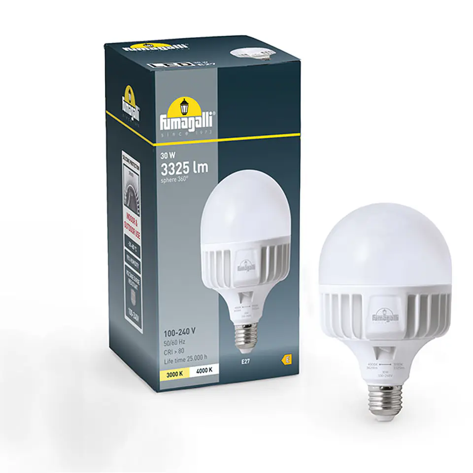 Lâmpada E27 (grosso) LED-CCT 30W CCT (3000/4000K) 1
