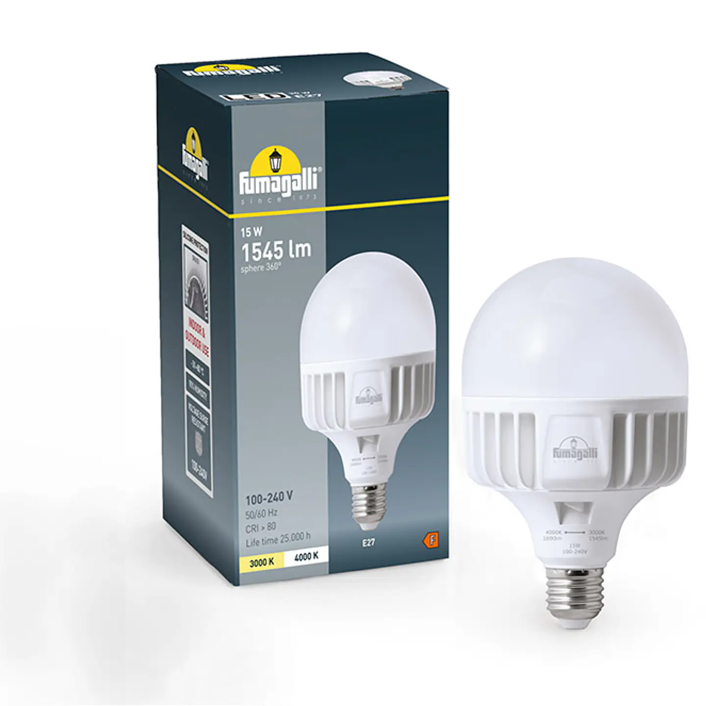 Lâmpada E27 (grosso) LED-CCT 15W CCT (3000/4000K) 1