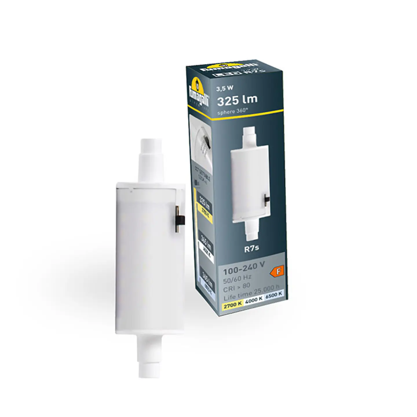 Lâmpada R7s (78mm) GLS LED-CCT 3.5W CCT (2700/4000/6500K) 1