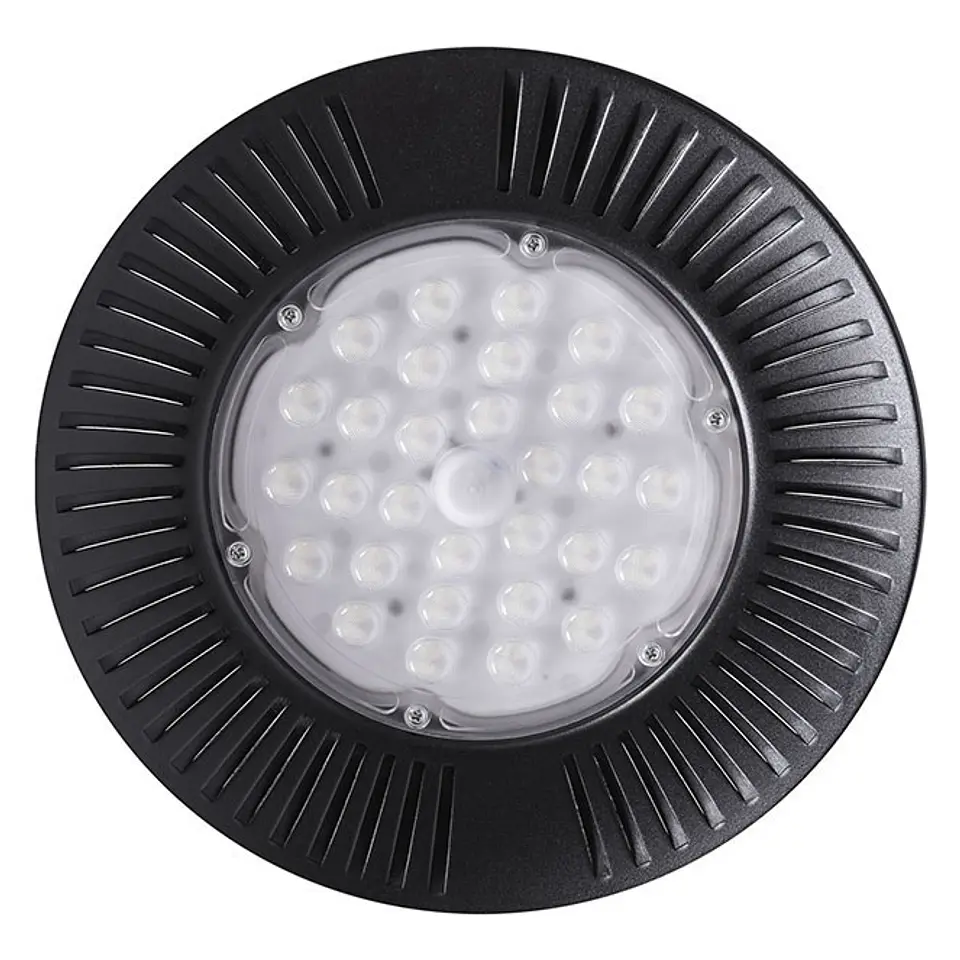 Campânula ECOVISION IP65 1x100W LED 8000lm 6400K 90° Alt.12xD.30cm preto 2