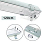 Armadura estanque LINESTA IP65 2xG13 T8 LED 120cm C.126xL.11,5xAlt.9,0cm cinzento - Thumbnail 1