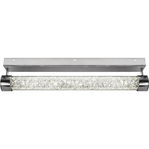 Plafond MINSK 1x24W LED 1920lm 4000K C.60xL.13,5xAlt.6,5cm transparente/cromado