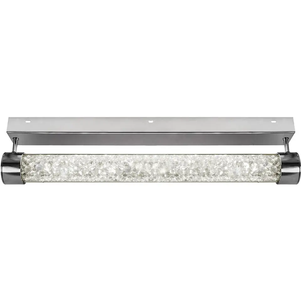 Plafond MINSK 1x24W LED 1920lm 4000K C.60xL.13,5xAlt.6,5cm transparente/cromado 1