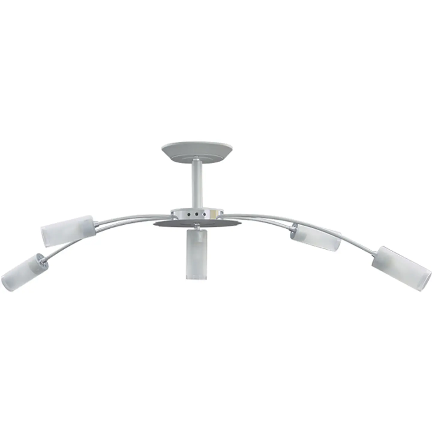 Candeeiro de tecto DORES 5xG9 C.82xL.33xAlt.38,5cm cinzento/cromado 1