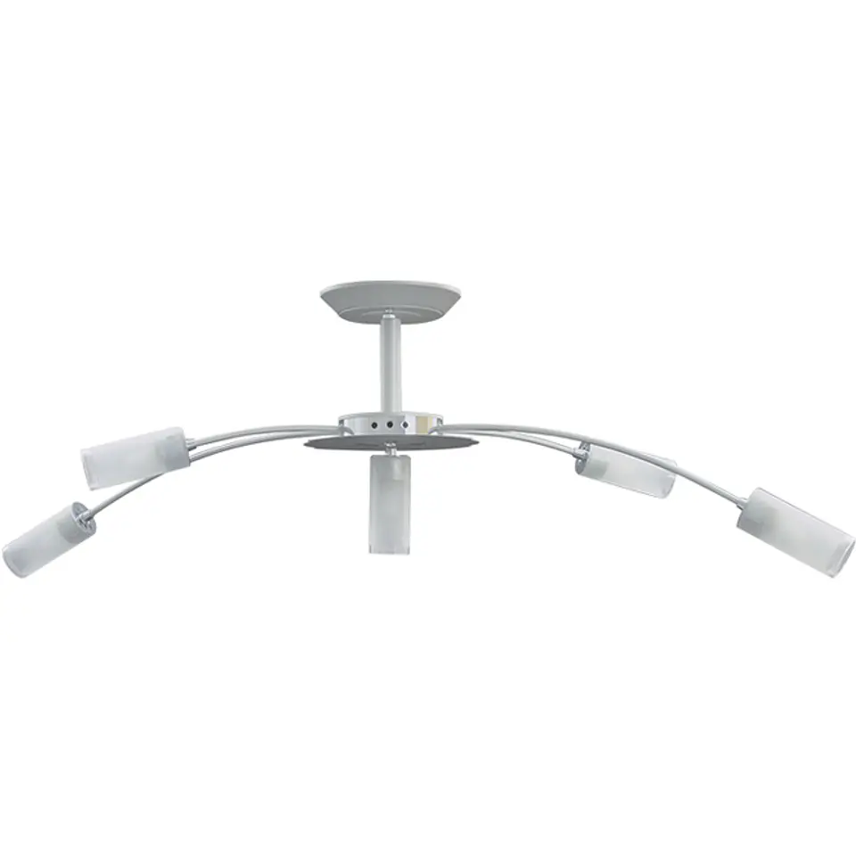 Candeeiro de tecto DORES 5xG9 C.82xL.33xAlt.38,5cm cinzento/cromado 1