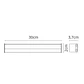 Régua AXINITE 1x5W LED 450lm 3000K C.30,7xL.2xAlt.3,7cm branco - Thumbnail 3