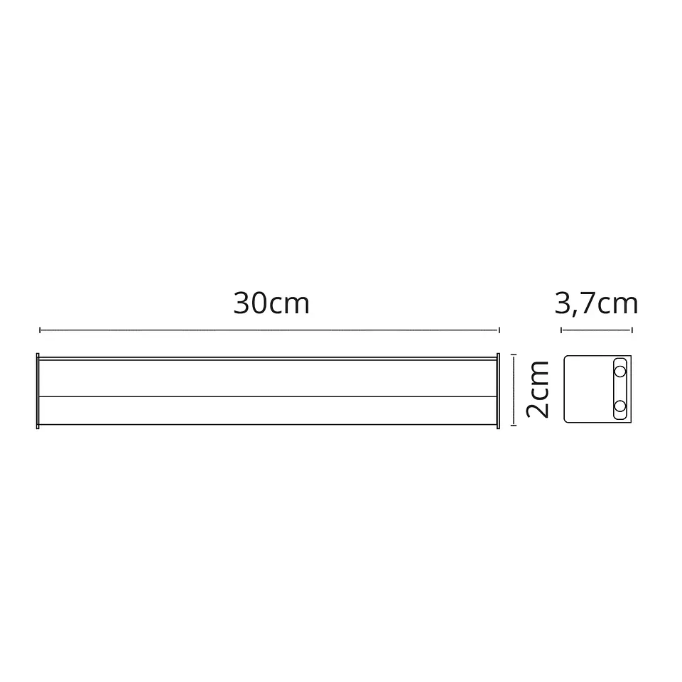 Régua AXINITE 1x5W LED 450lm 4000K C.30,7xL.2xAlt.3,7cm branco 3