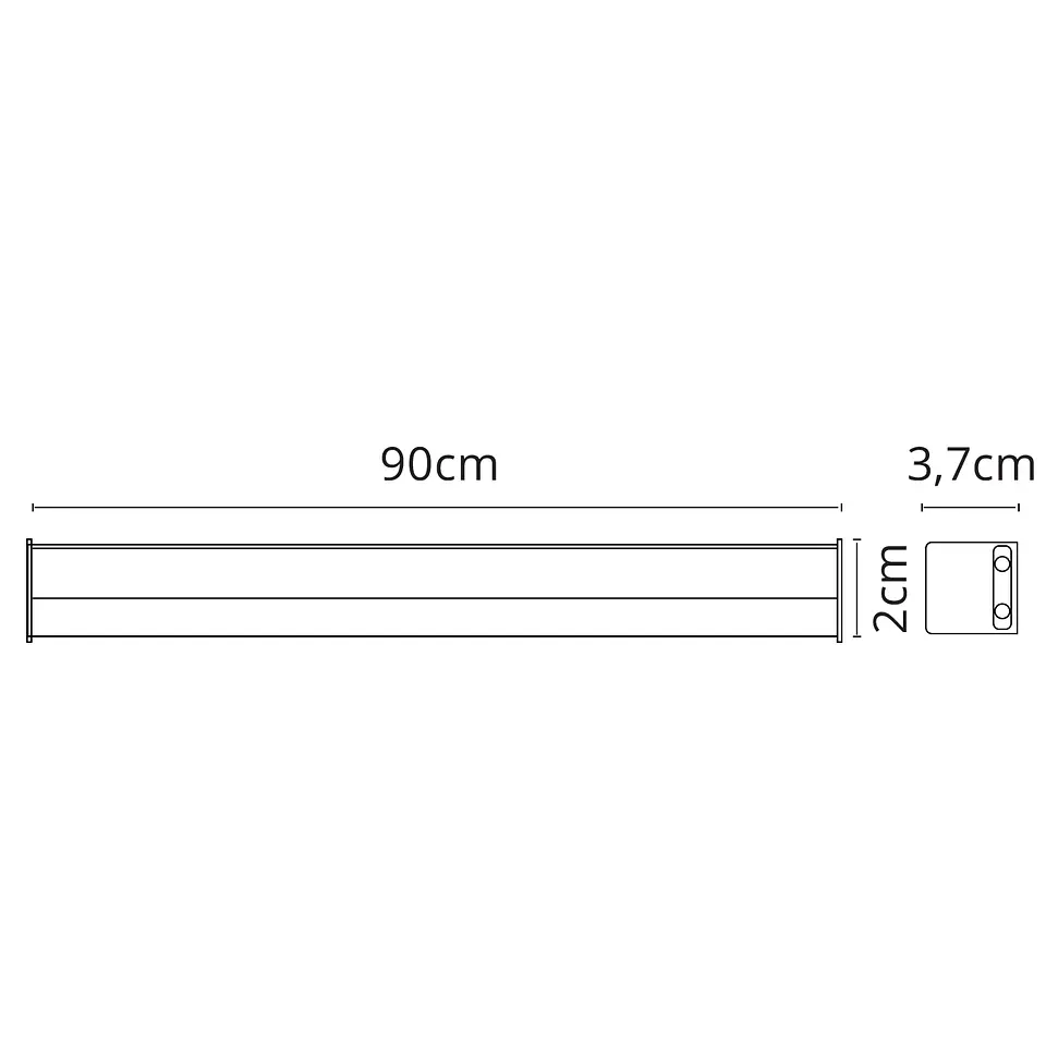 Régua AXINITE 90cm 1x12W LED 1080lm 4000K C.90xL.2xAlt.3,7cm branco 3