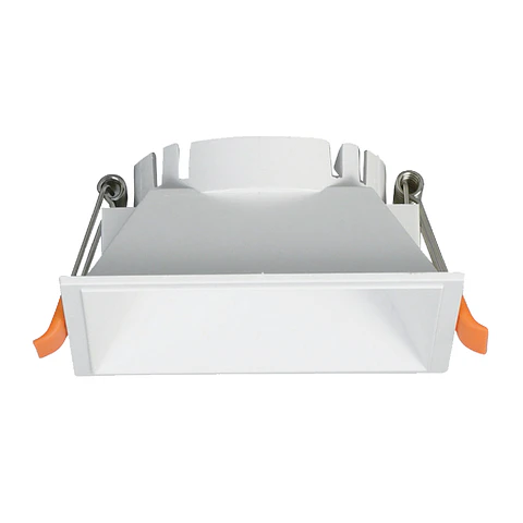 Aro de encastrar ONIRO ABS quadrado C.8,1xL.8,1xAlt.3,5cm em ABS branco