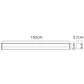 Régua AXINITE 150cm 1x20W LED 1800lm 3000K C.149,7xL.2xAlt.3,7cm branco - Thumbnail 3