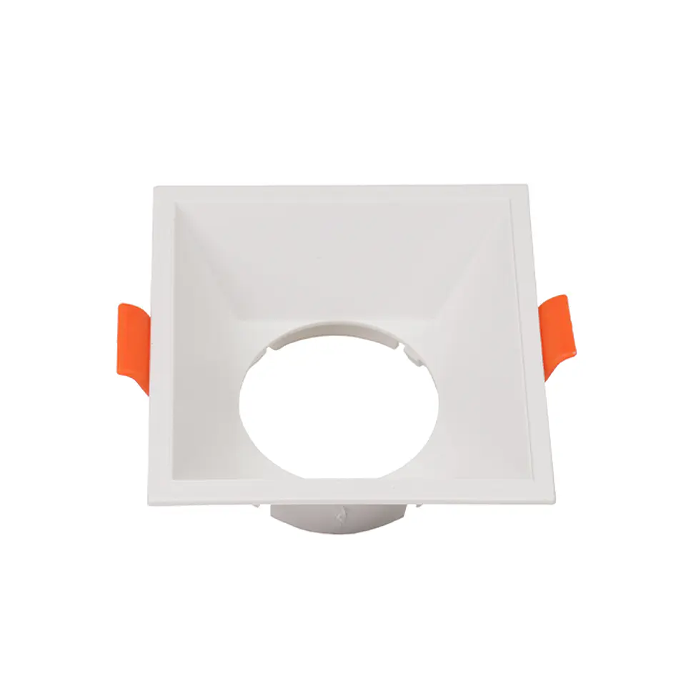 Aro de encastrar ONIRO ABS quadrado C.8,1xL.8,1xAlt.3,5cm em ABS branco 2