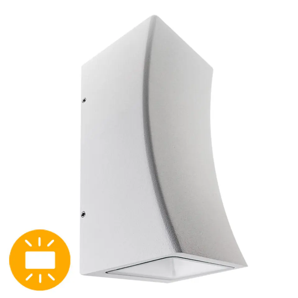 Aplique PARIN IP54 2x6W LED 750lm 4000K C.9,7xL.9xAlt.20cm alumínio branco 1