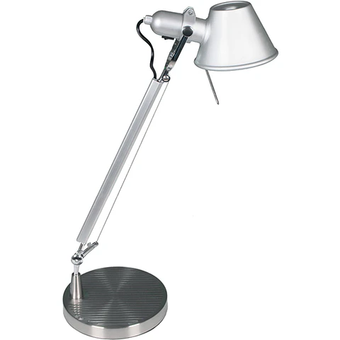 Candeeiro de mesa SHARP articulado 1xE27 C.21xL.31xAlt.64cm cinzento/níquel