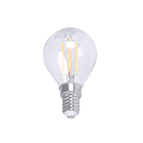 Lâmpada E14 (fino) Esférica CLASSIC LED 4W 2700K 470lm transparente