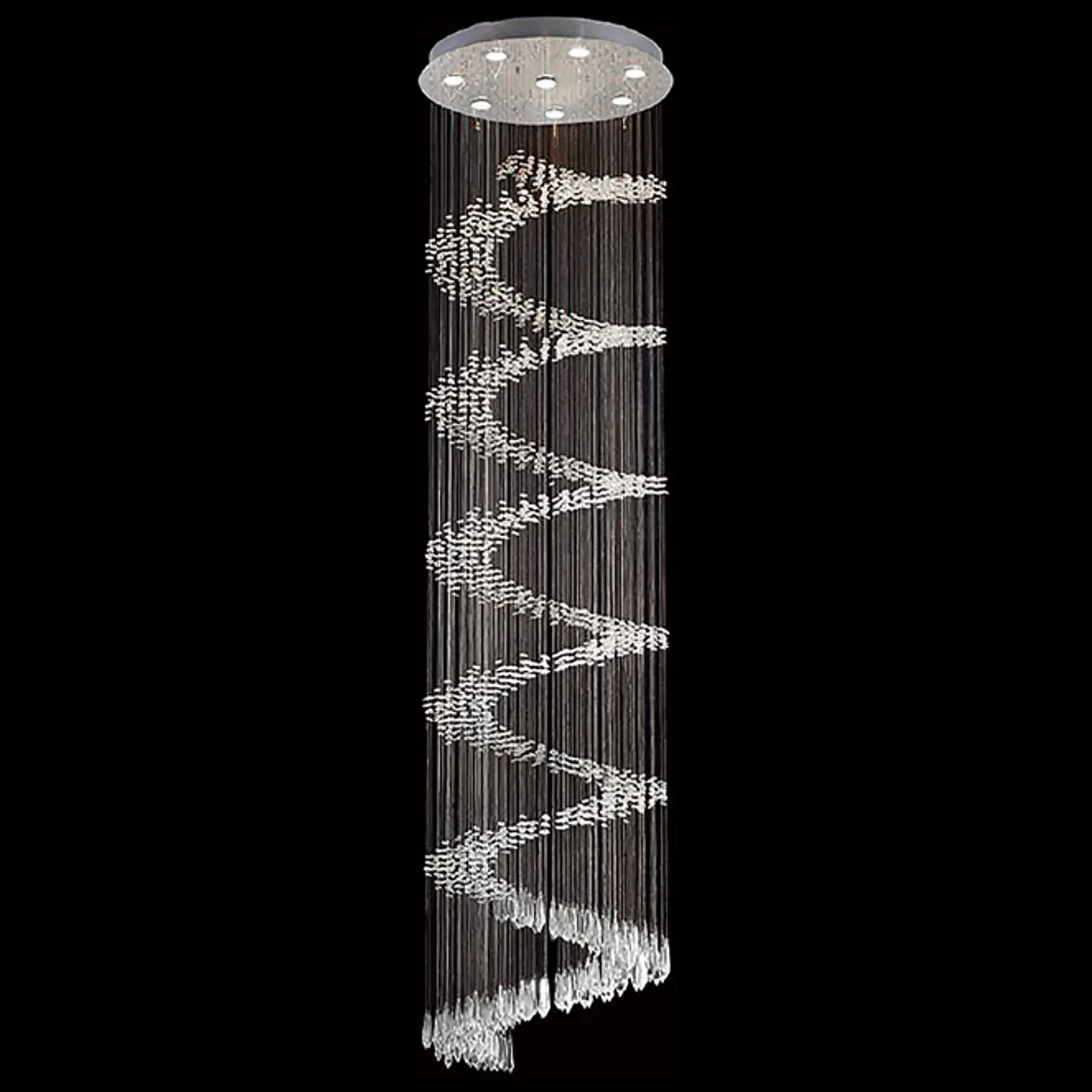 Candeeiro de tecto HOLOGRAMA redondo 8xGU10 Alt.220xD.60cm 1