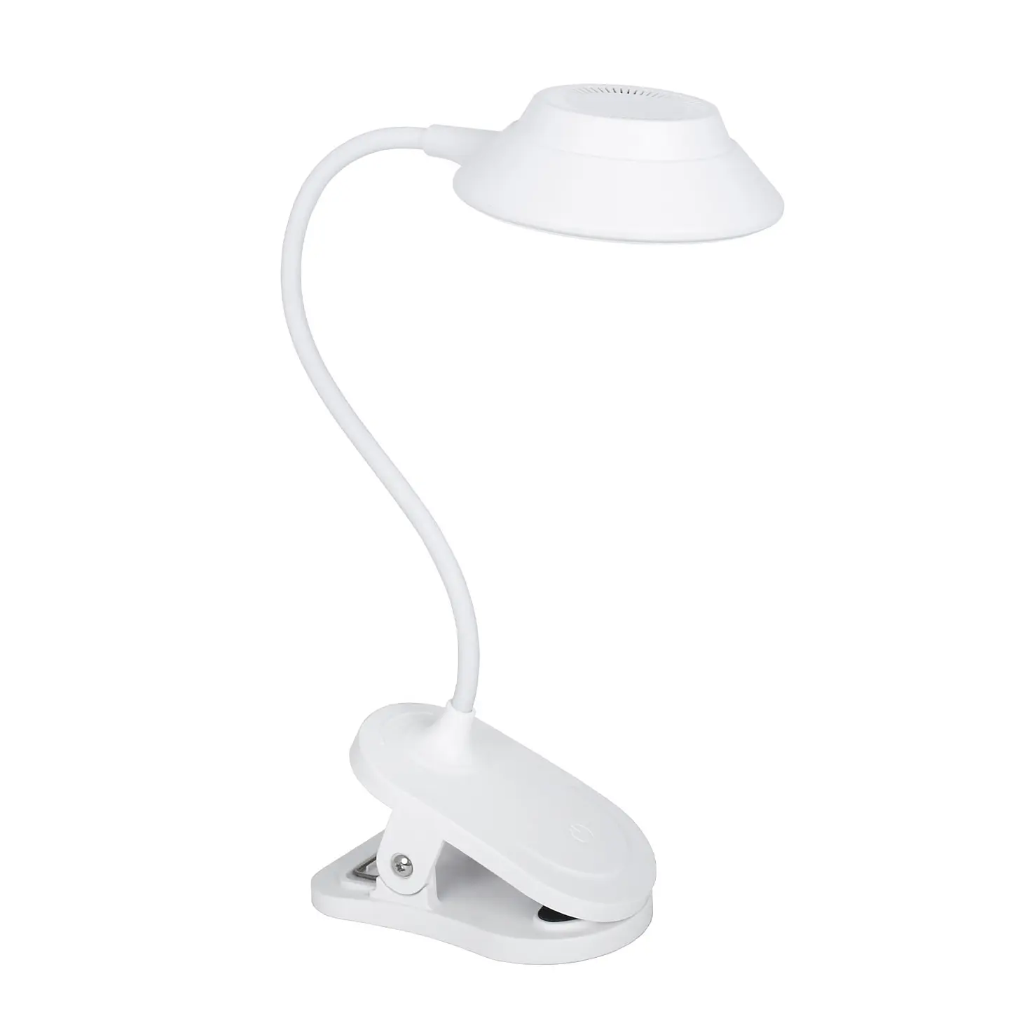 Candeeiro de mesa KLIP 5W LED 3000-4000-6500K com mola em branco 1