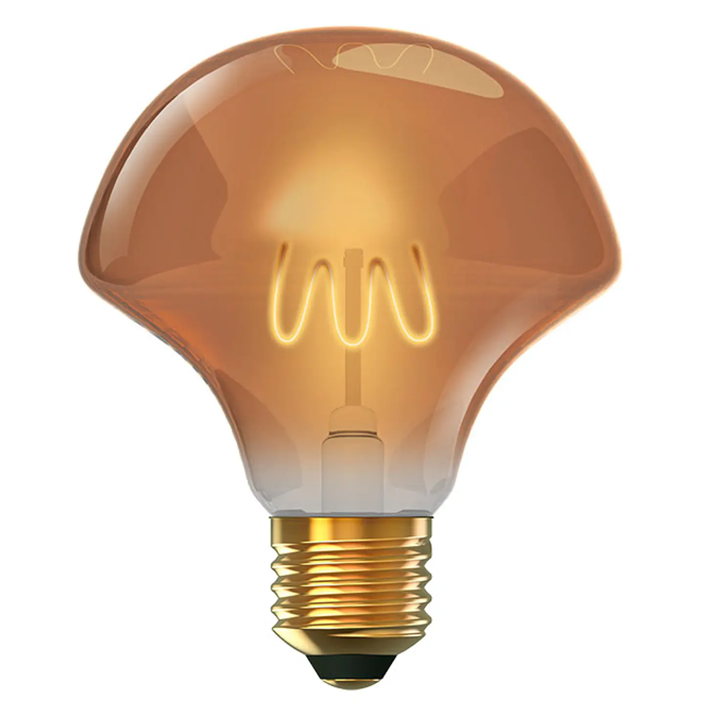Lâmpada E27 (grosso) Flor CLASSIC DECOLED D125 4W 1800K 300lm Ambar 1