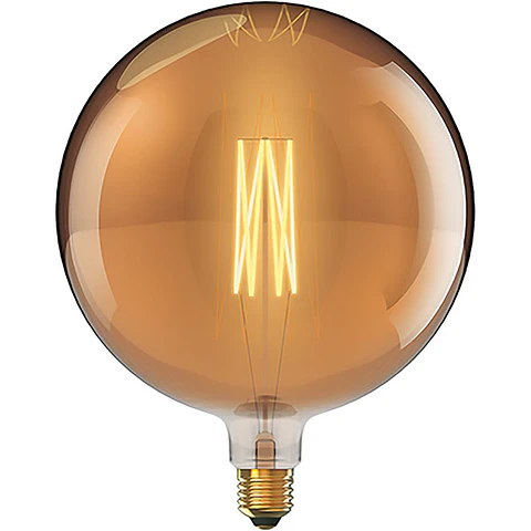 Lâmpada E40 Globo CLASSIC DECOLED Regulável D380 8W 1800K 630lm Ambar