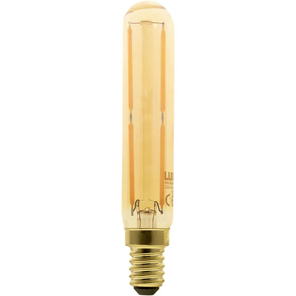 Lâmpada E14 (fino) T20 CLASSIC DECOLED 4W 2200K 400lm Ambar 1