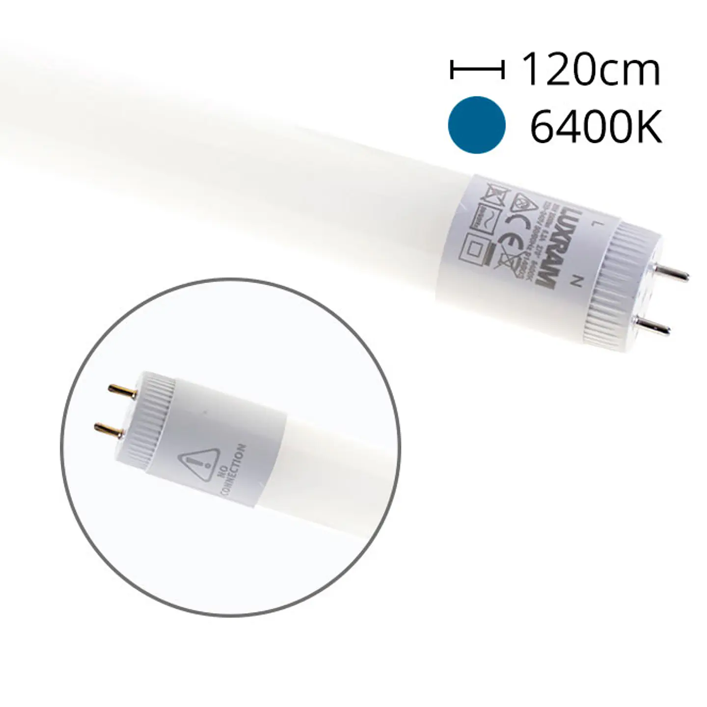 Lâmpada G13 T8 Tubular VALUE LED 120cm 18W 6400K 1850lm 1