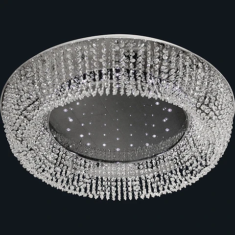 Plafond VIOLET grande 25xG4 12V+90x0.06W LED Alt.19xD.100cm cromado