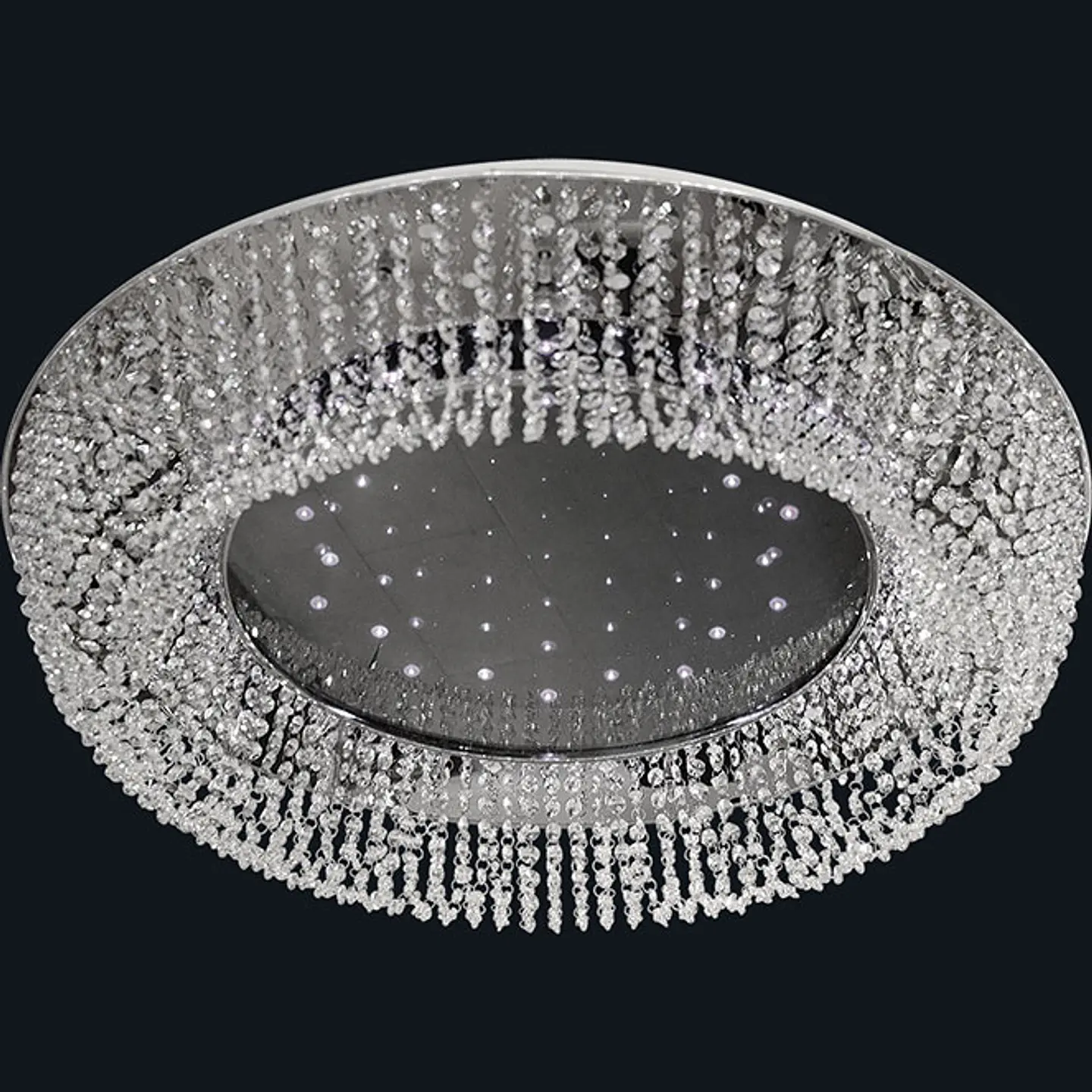 Plafond VIOLET grande 25xG4 12V+90x0.06W LED Alt.19xD.100cm cromado 1