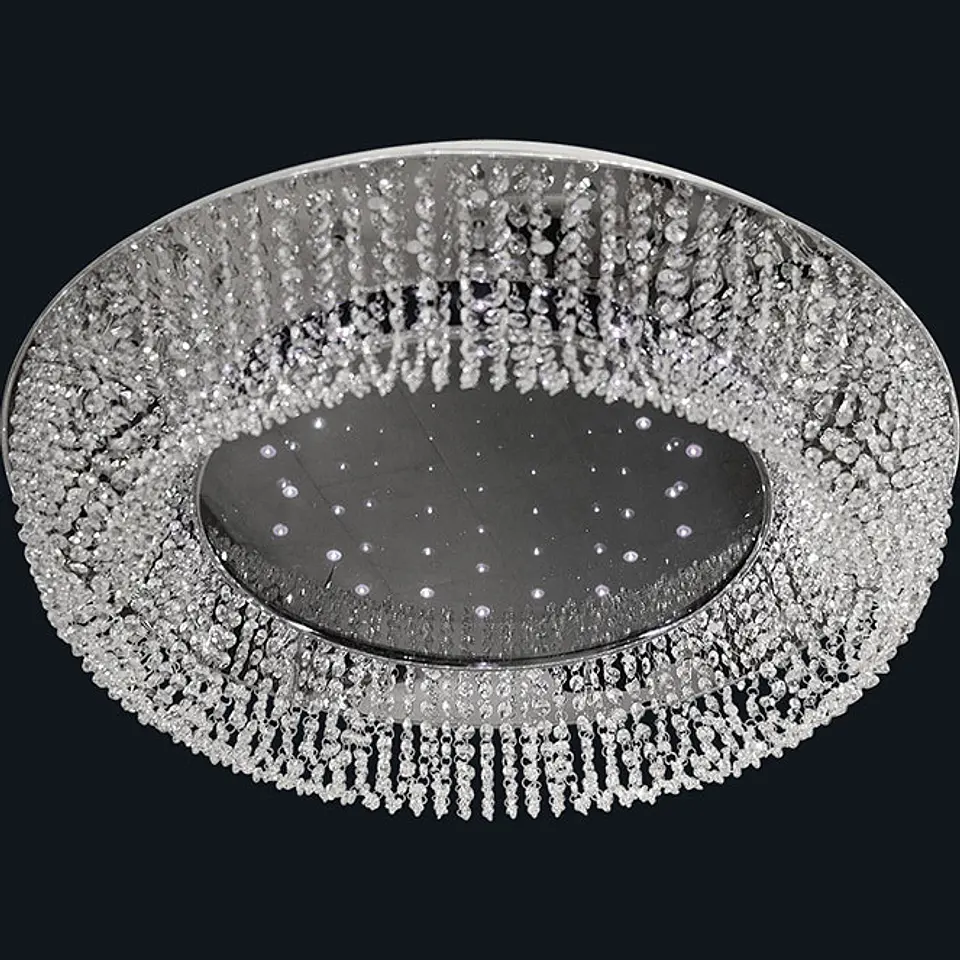 Plafond VIOLET grande 25xG4 12V+90x0.06W LED Alt.19xD.100cm cromado 1