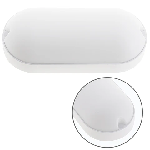 Aplique SURF ECOVISION oval IP65 1x18W LED 1800lm 3000K 120°C.20,8xL.5,7xA.10,1cm polipropileno Bran
