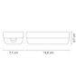 Aplique SURF ECOVISION oval IP65 1x9W LED 900lm 6400K 120°C.16,8xL.4,7xA.7,1cm polipropileno branco - Thumbnail 3