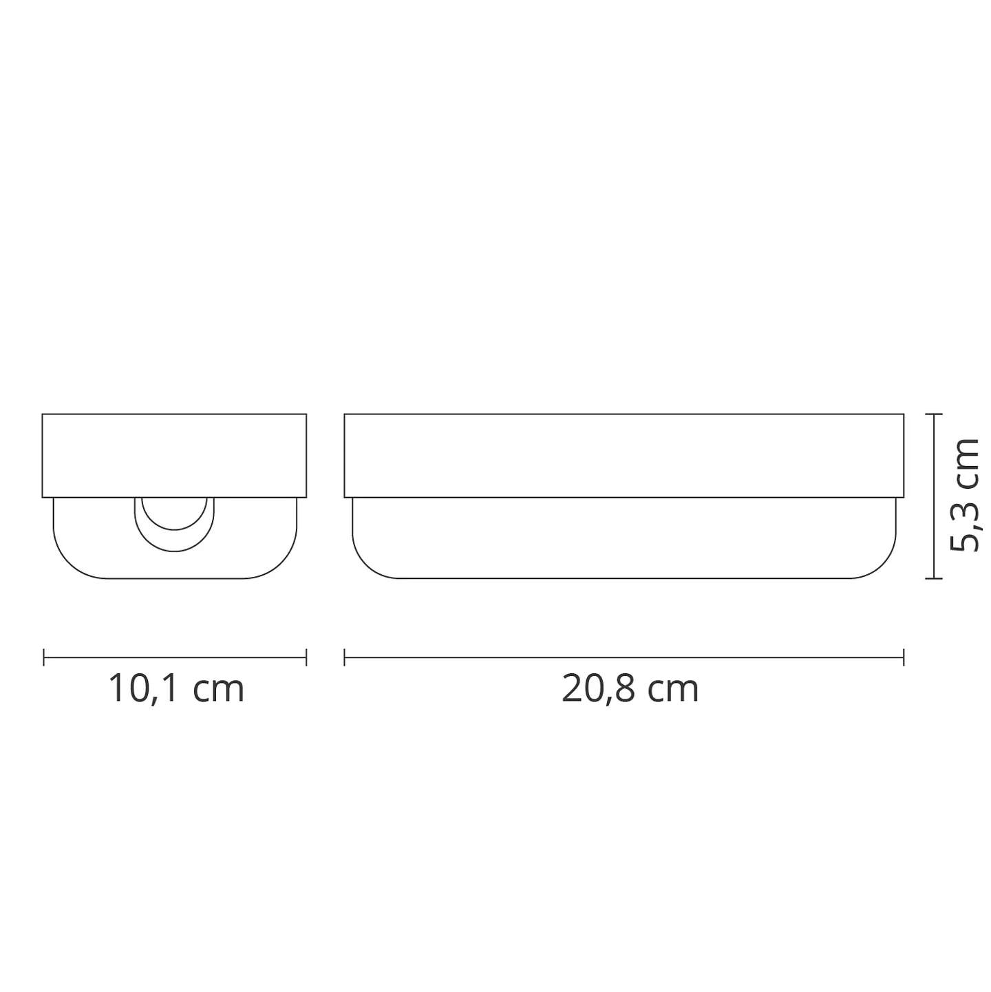 Aplique SURF ECOVISION oval IP65 1x18W LED 1800lm 3000K 120°C.20,8xL.5,7xA.10,1cm polipropileno Bran 3