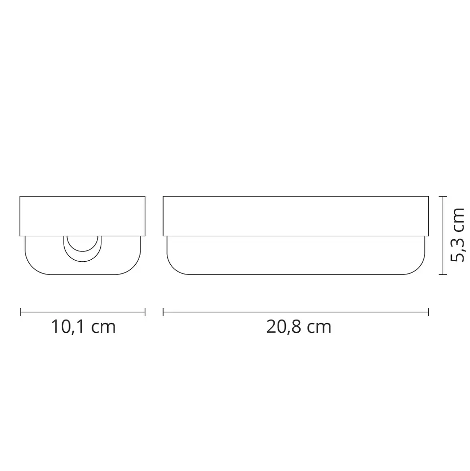 Aplique SURF ECOVISION oval IP65 1x18W LED 1800lm 3000K 120°C.20,8xL.5,7xA.10,1cm polipropileno Bran 3