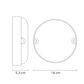 Aplique SURF ECOVISION redondo IP65,3 1x9W LED 900lm 3000K 120°Alt.5,3xD.14cm branco - Thumbnail 3