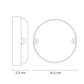 Aplique SURF ECOVISION redondo IP65,3 1x18W LED 1800lm 6400K 120°Alt.5,3xD.16,5cm branco - Thumbnail 3
