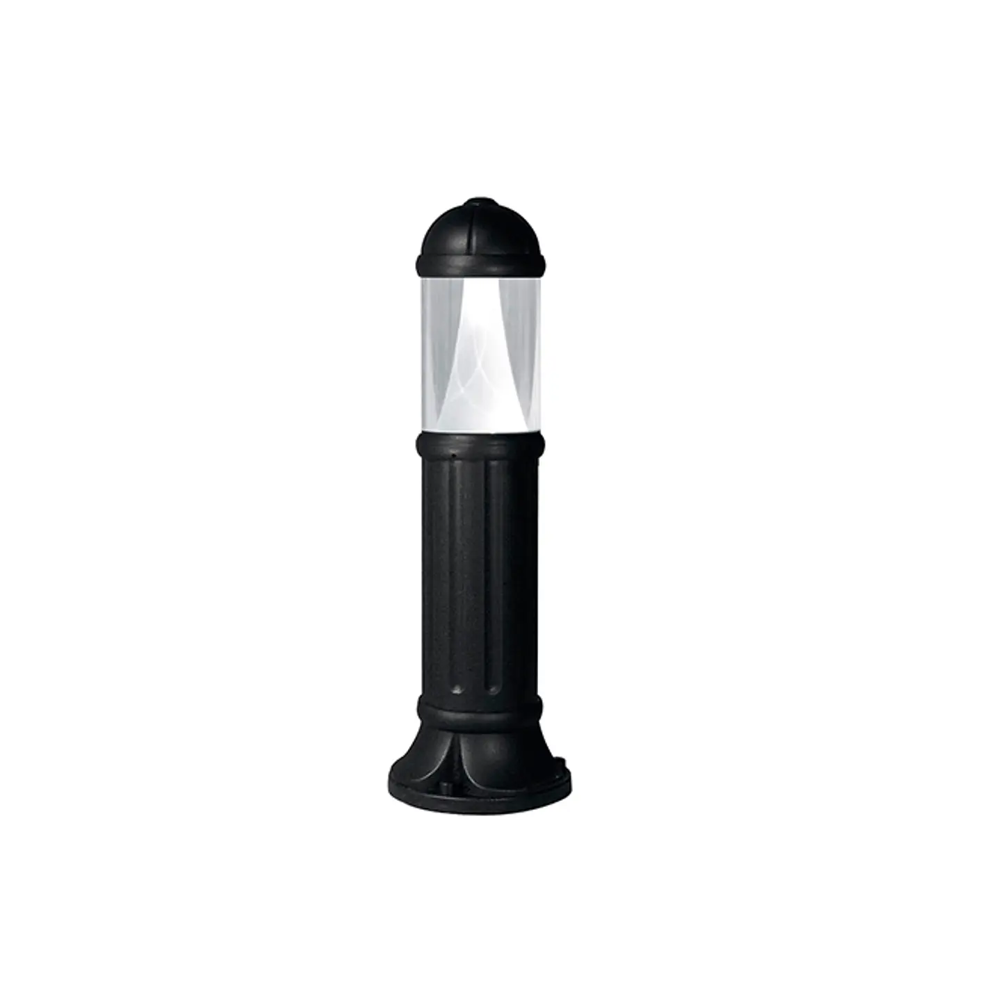 Pilar SAURO 1xGX53 10W botão CCT (3cores) IP55 Alt.80xD.24,5cm resina preta 1