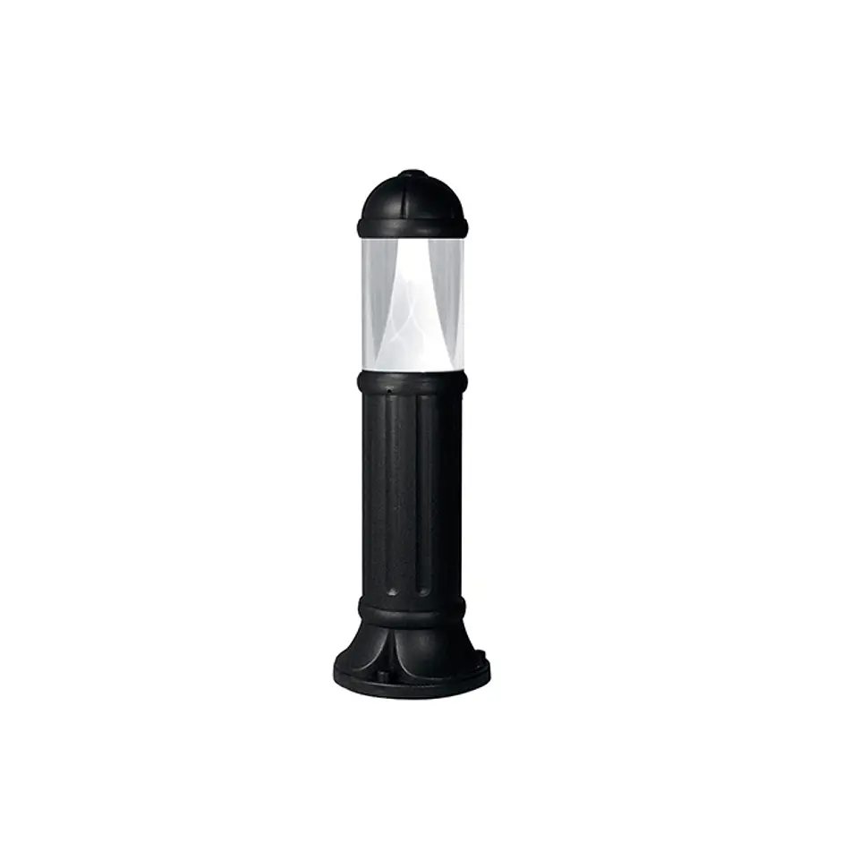 Pilar SAURO 1xGX53 10W botão CCT (3cores) IP55 Alt.80xD.24,5cm resina preta 1
