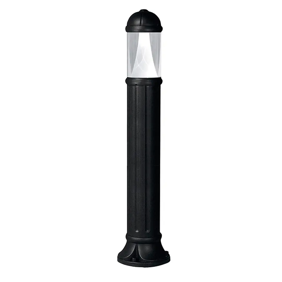 Pilar SAURO 1xGX53 10W botão CCT (3cores) IP55 Alt.110xD.24,5cm resina preta 1