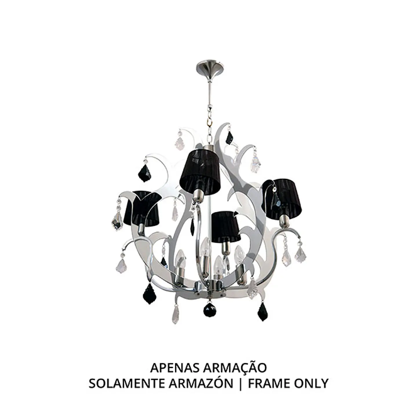 Candeeiro de tecto DEBORAH 8xE14 Alt.Reg.xD.65cm cromado 1