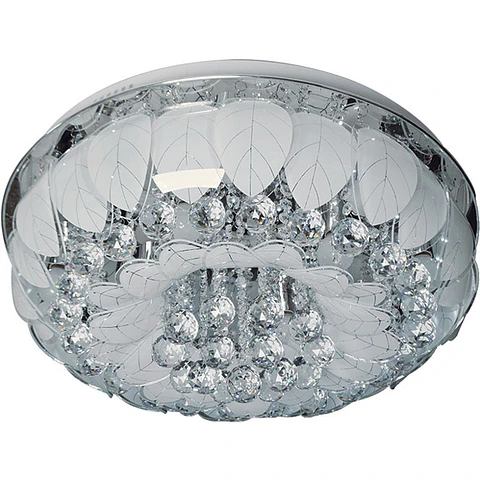 Plafond GLORIA 12xE14+86x0.2W LED+15x0.06W LED Alt.38xD.60cm cromado