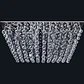 Plafond DANIELA 12xE14+10xG4 (12V)+237x0.06W LED C.90xL.70xAlt.33cm cromado - Thumbnail 1
